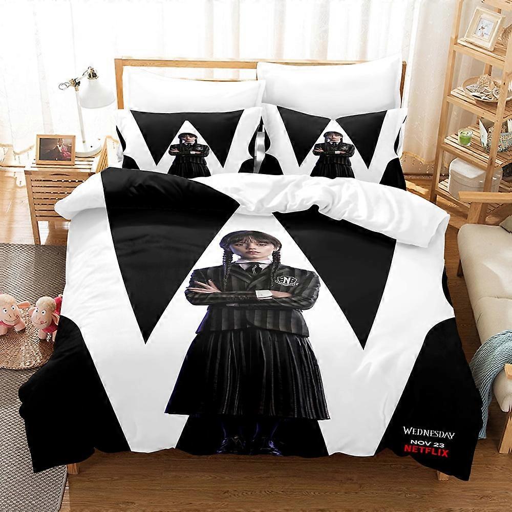 Yt393 Wandinha sängkläder tredelat set 3D-printat, lätt och bekvämt påslakan i dun örngott sängkläder CX393