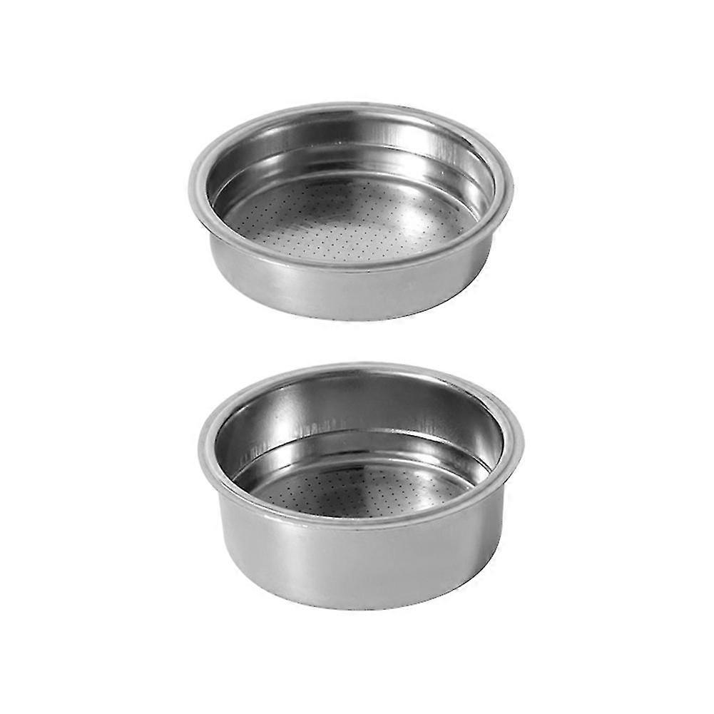 2pcs 51mm Stainless Steel Coffee Machines Pressurized Filter Basket Basket Coffee Bottomless Portaf