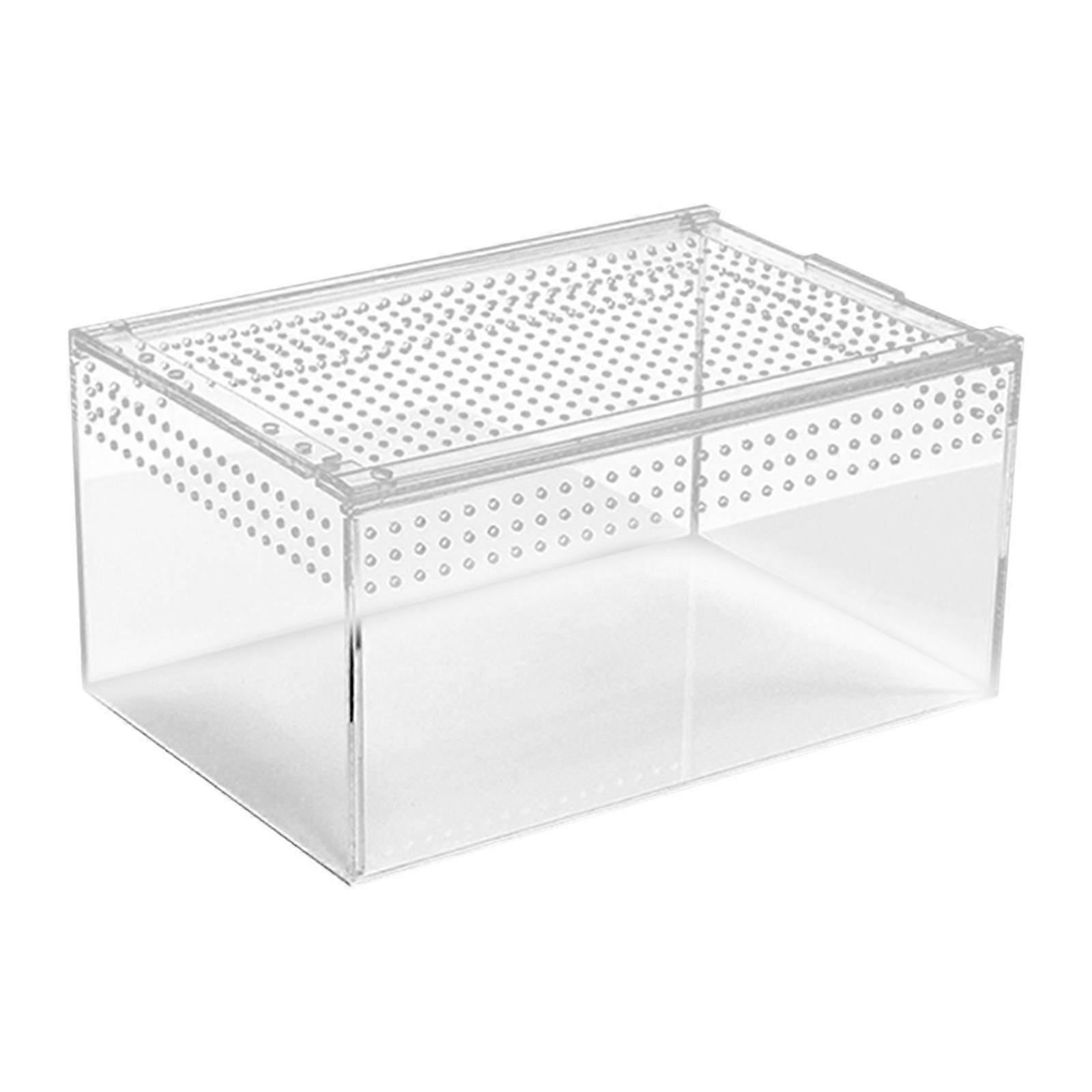 Ερπετό Terrarium φορητό σαφές ακρυλικό περίβλημα για σαύρες καραβίδων βατράχων L
