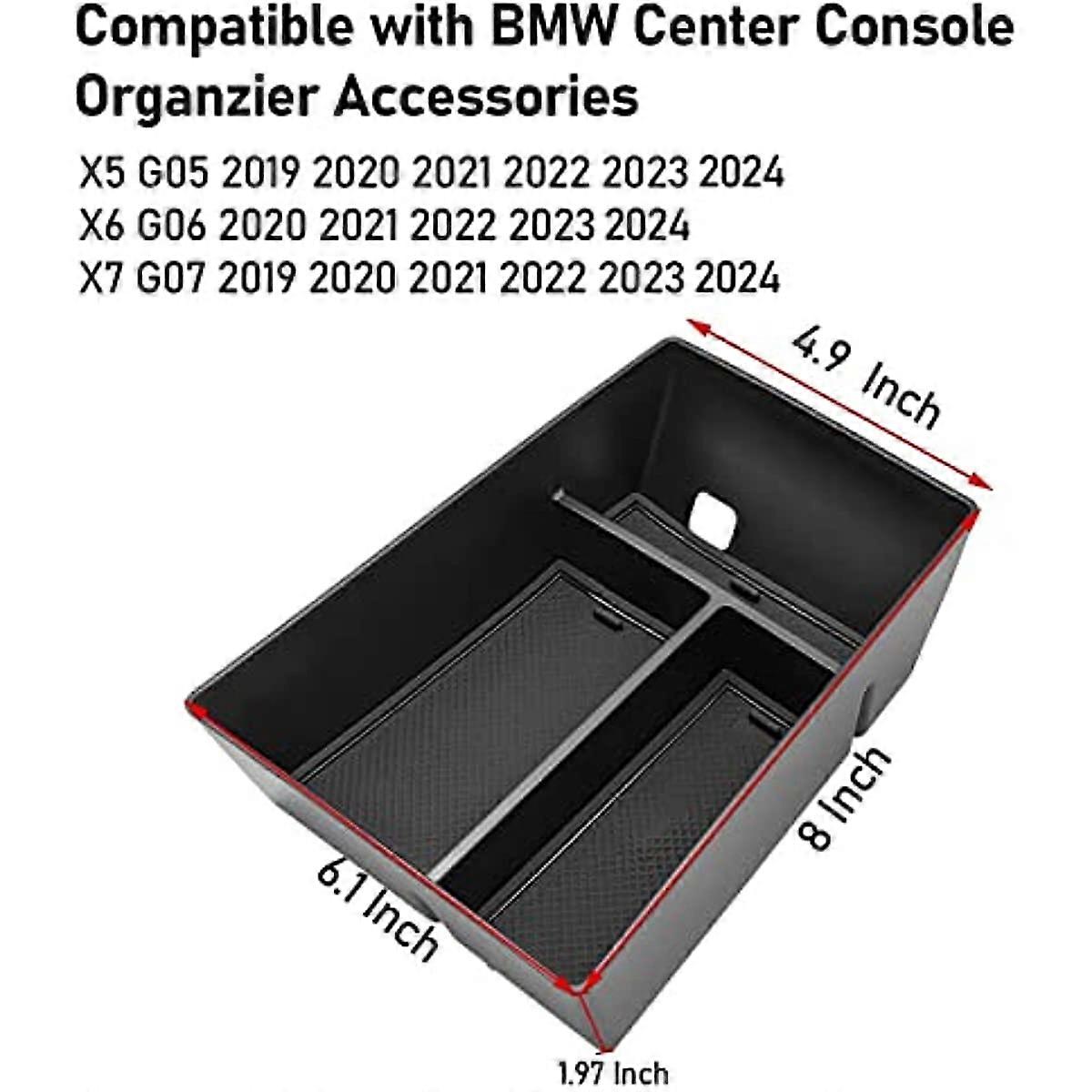 Organizer Console Per BMW X5/X6/X7 G05/G06/G07 - Divisorio Bracciolo, ABS, Antiscivolo - Foto 5
