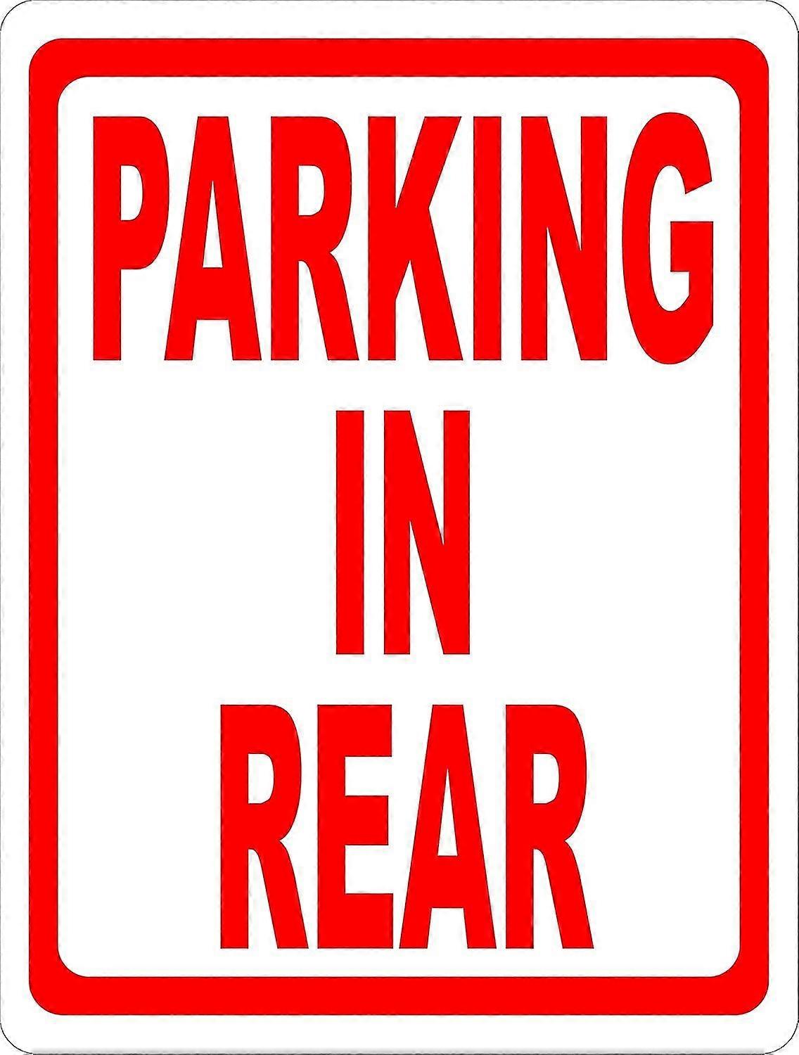 Estacionamento na placa traseira. 8x12 polegadas OU 12x16 polegadas de metal. Modo 2385