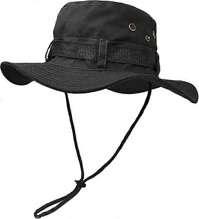Outdoor Wide Brim Sun Hat, Double Layer Classic Combat Army Style Jungle Sun Hat for Fishing, Hunting, Camping