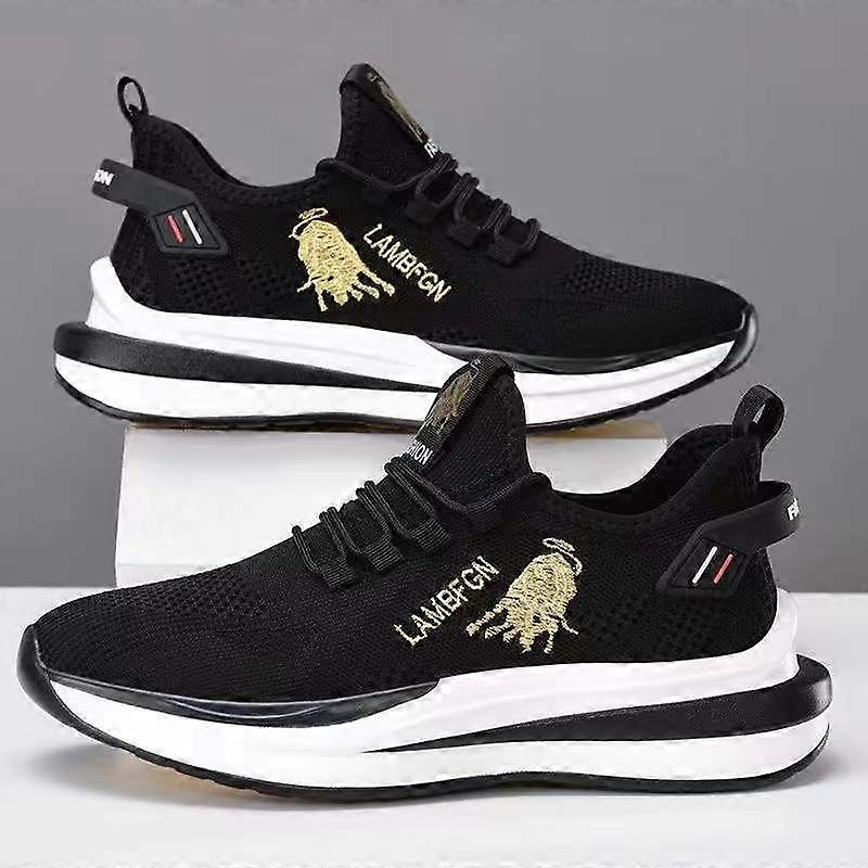2022 new spring, summer and autumn Korean boys' low top soft soled trendy board shoes net front lace up men's casual shoes