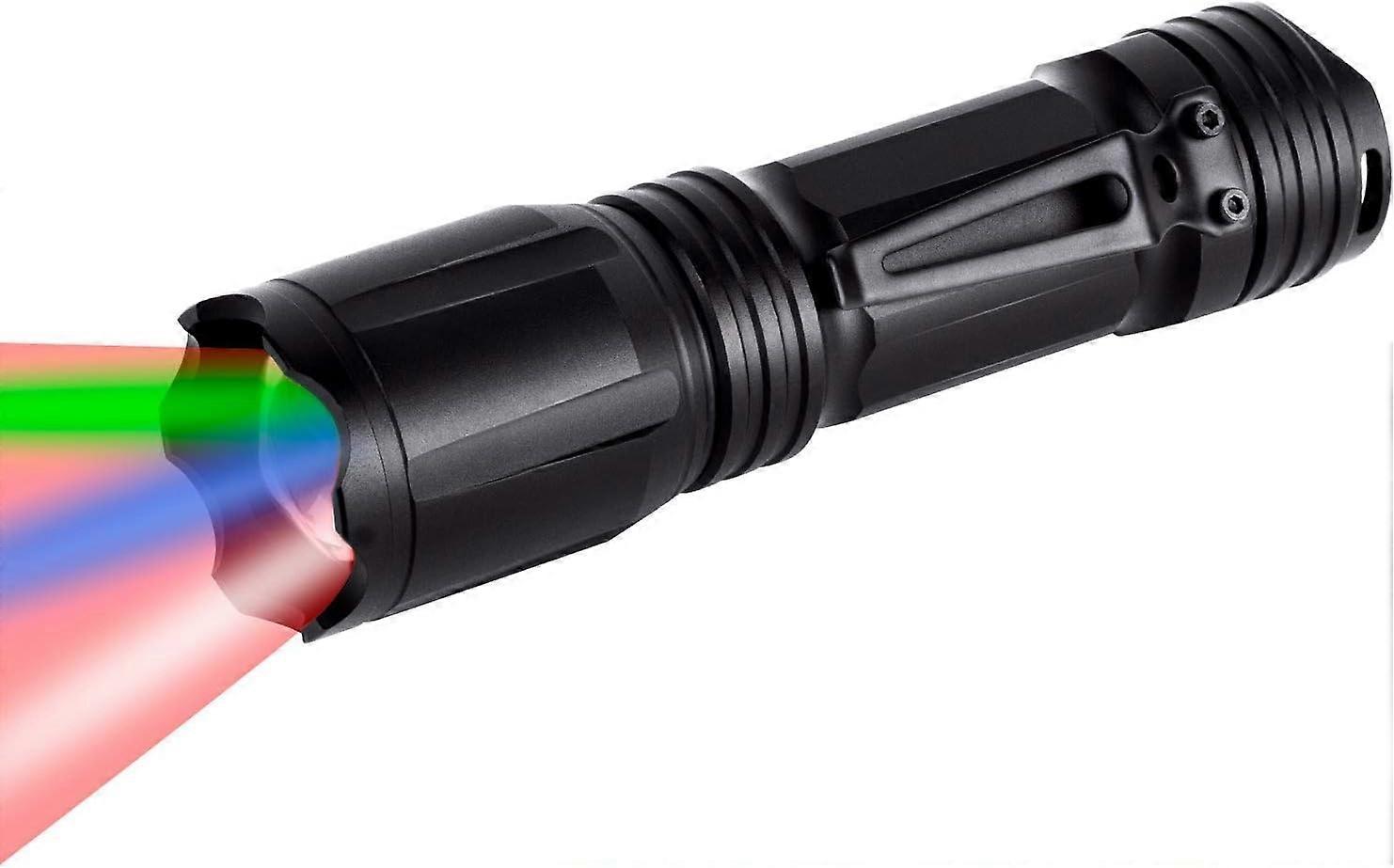 4 Color in 1 Multi-Color Tactical Flashlight Torch - Zoomable Hunting Light (Batteries Not Included, 1 Pack)
