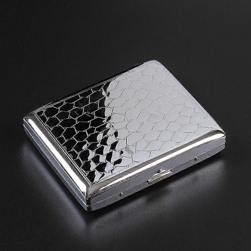 Engraved Metal Cigarette Box Case Tobacco Case Container Box Cigarettes Cigar Holder Box Storage Case Container with 2 Clips