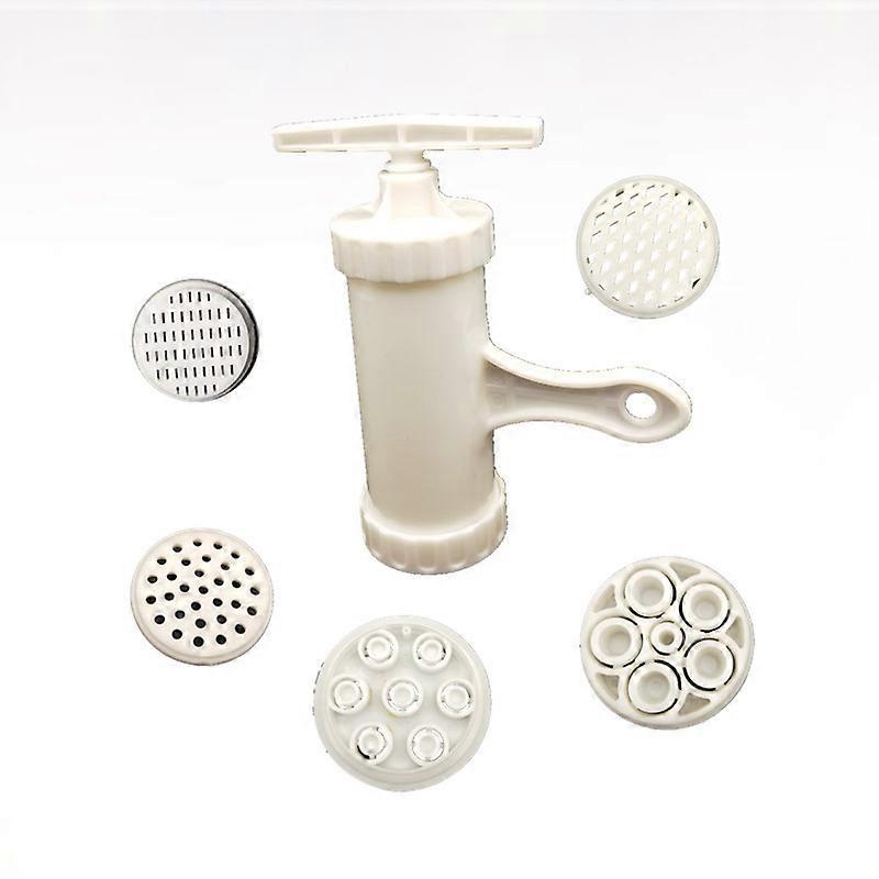 Noodle Maker pasta Mill - Manual noodle Maker machine Handle small portable tool for making fresh pasta by hand (noodle press + 5 bottom molds (PE bag