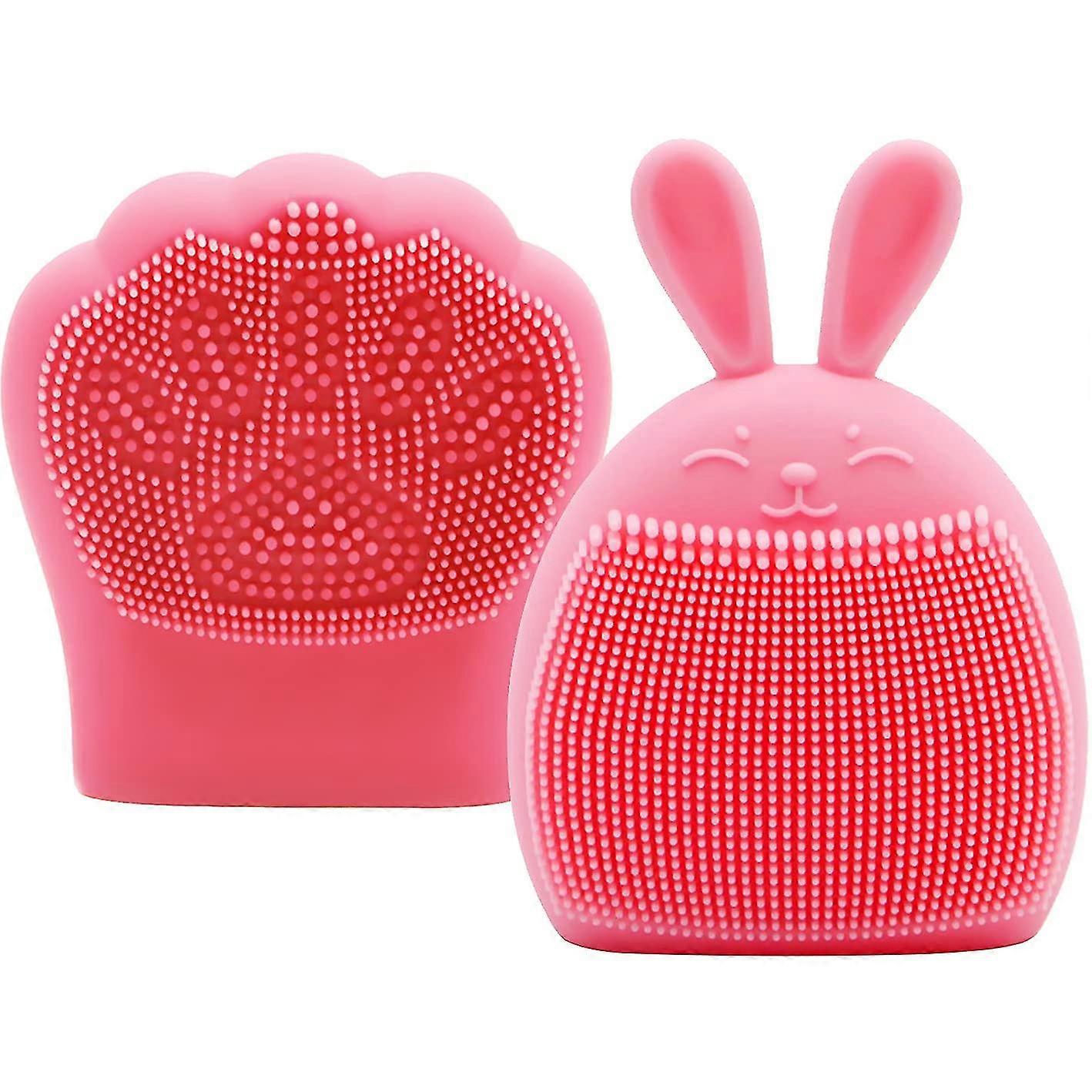 Baby Bath Brush Set - Bunny Shape Silicone Baby Cradle Cap Brush - Exfoliate And Massage - Shampoo Scalp Scrubbie-c
