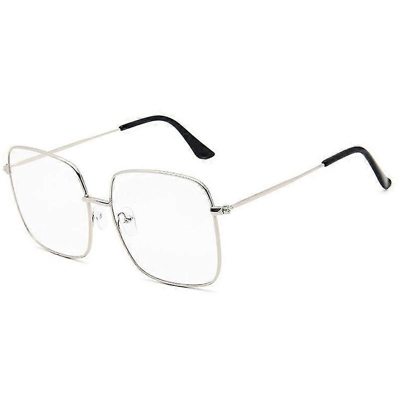 Retro Frame Square Ochelari moda metal supradimensionate ochelari de vedere optice cadru clar transparent Big Frame Unisex Eyewear