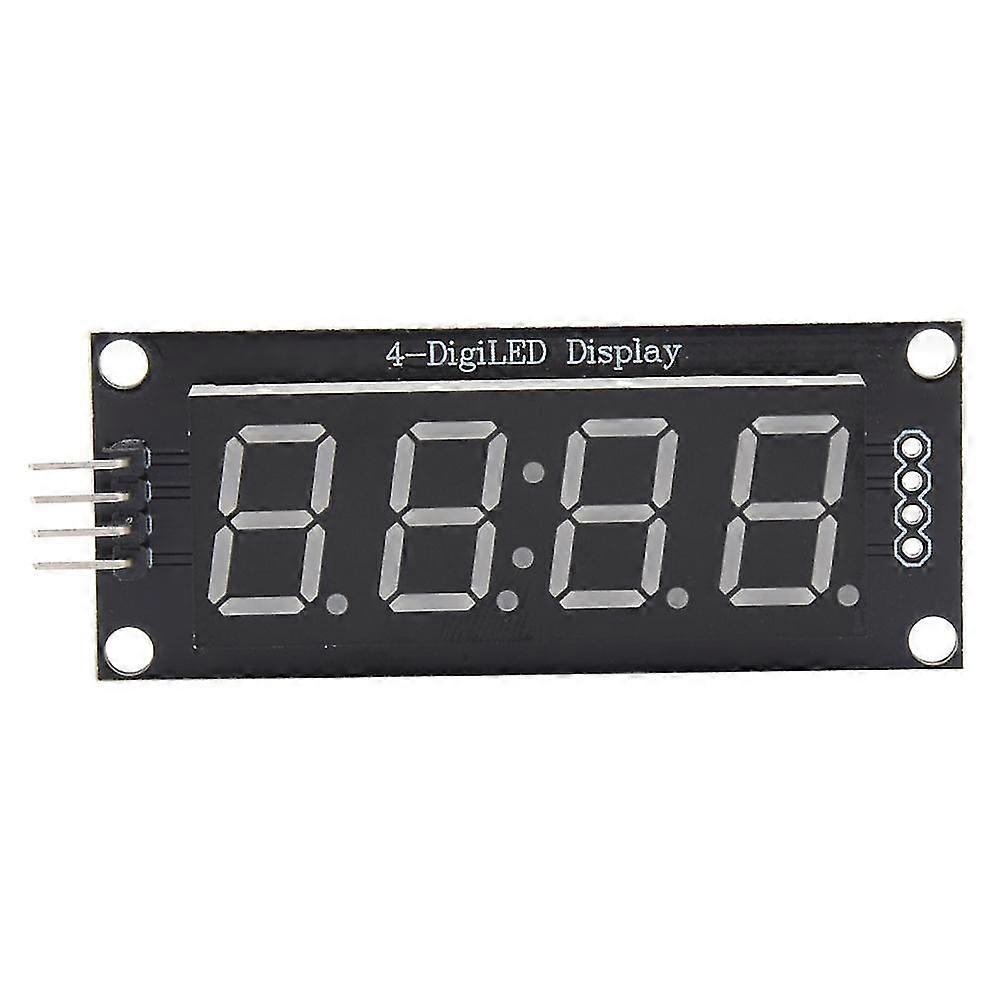 4-Digit 7-Segment LED Display Tube Module for Arduino with TM1637.h Library - Yellow
