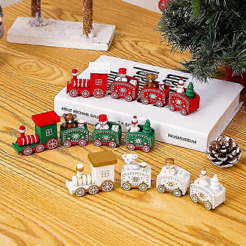 3db karácsonyi fa kis vonatdísz