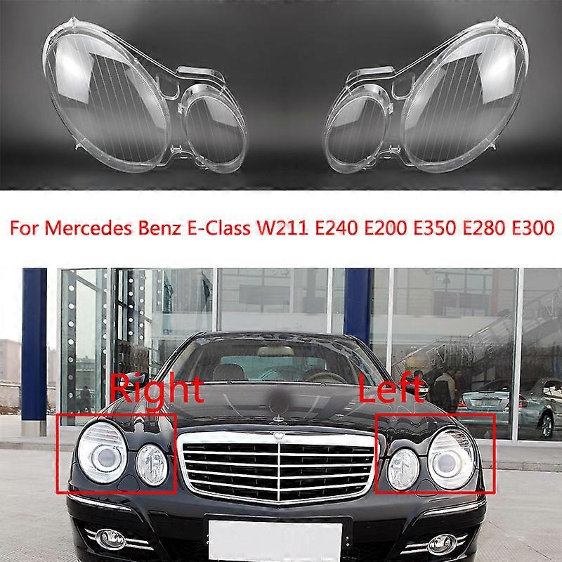 For Benz W211 E240 E200 E280 E300 Headlight Shell Transparent Lightshade Cover HeadLight Lens 2004 2005 2006 2007 2008 2009
