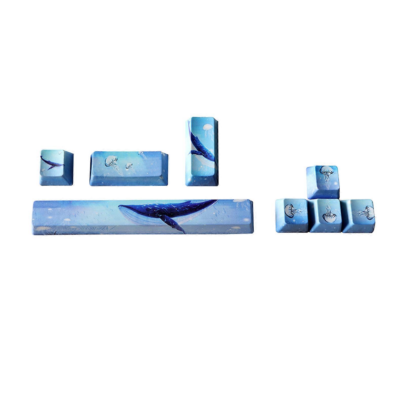 8PCS PBT Five sides Dye-subbed keycap ESC Enter Direction for Key OEM Profile Ke