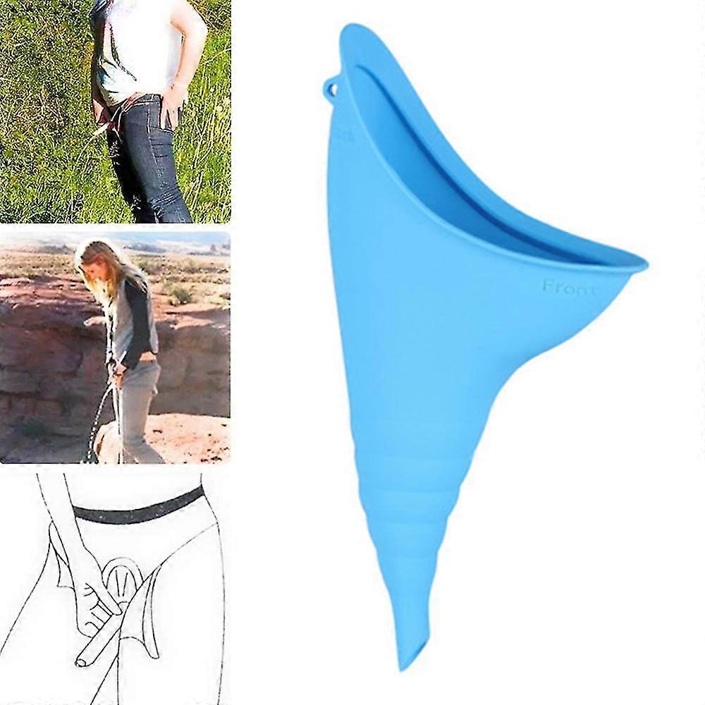 Female Urination Device, Portable Female Urinal Women Pee Funnel Allows Women Standing Up To Pee, Reusable Silicone Women Urinal With Vacuum Packaging