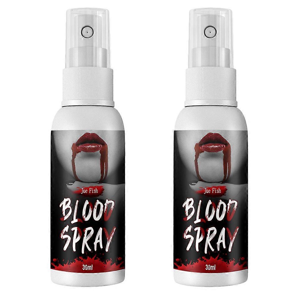 2 قطع رذاذ الدم المزيف هالوين السائل حزب الدم مهرجان ماكياج الدم المزيف