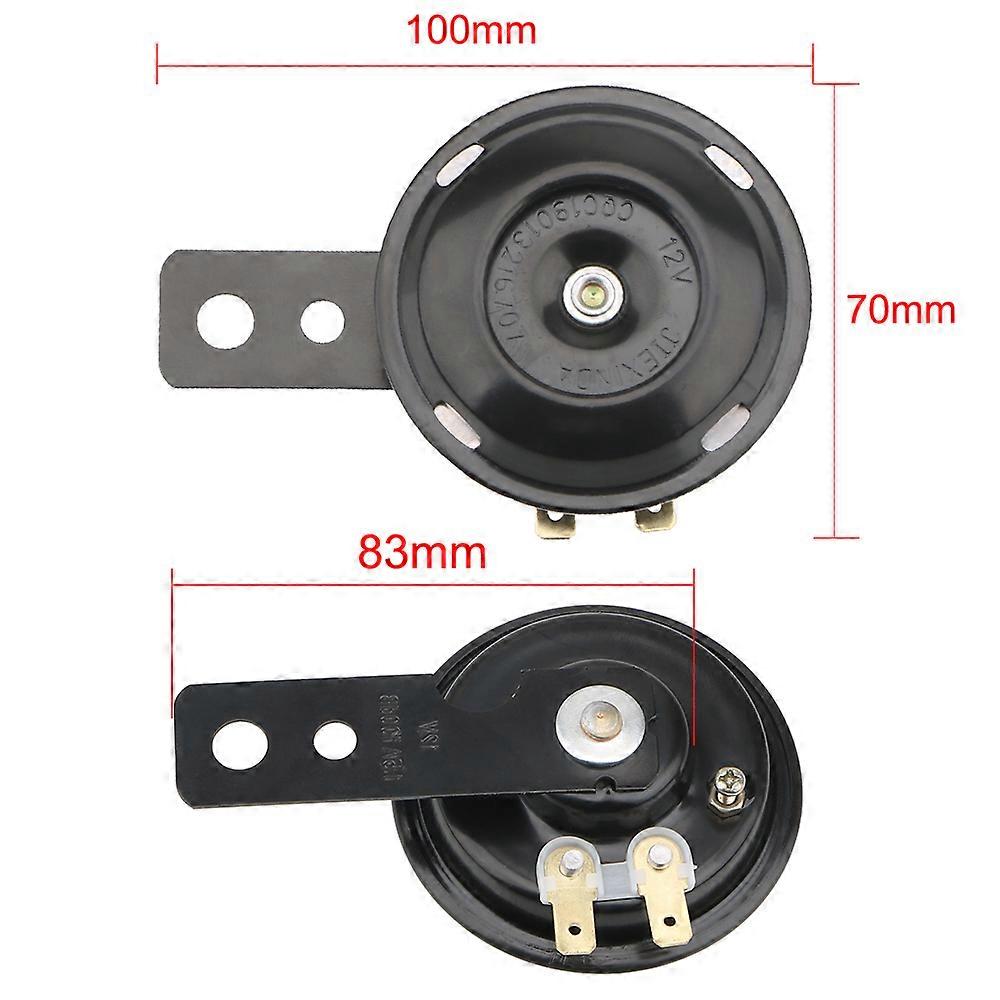 HORN 12V SMALL 65mm BLACK 105db Loud Tone Sound - ATV Parts