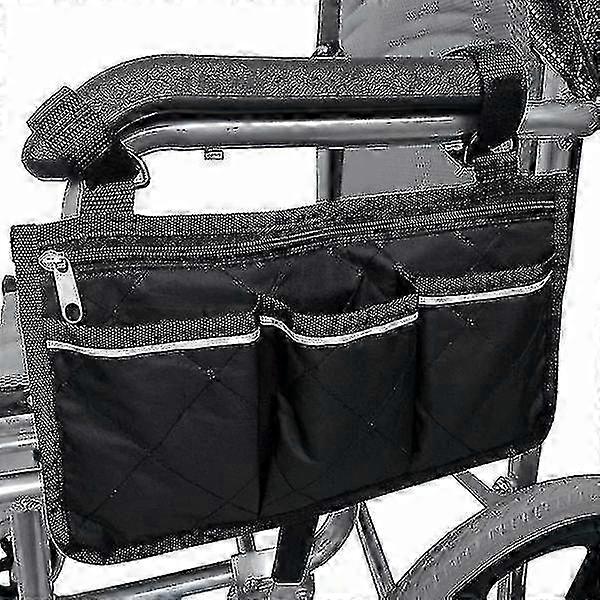 Taška pro (černá, 32,5 x 18 cm) invalidní vozík s kapsami, invalidní vozík-Yvan V