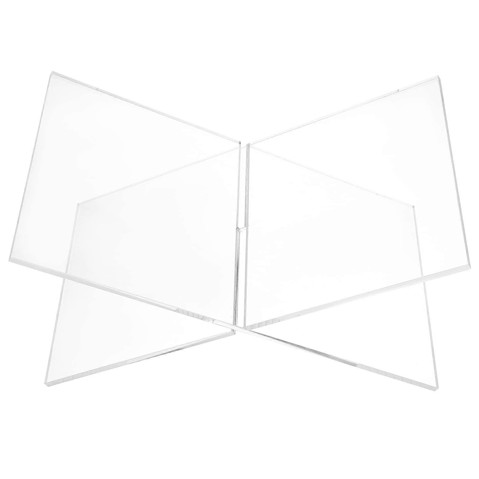 Klarer Acryl-Buchhalter Buchständer X Form Vitrinen-Display-Ständer