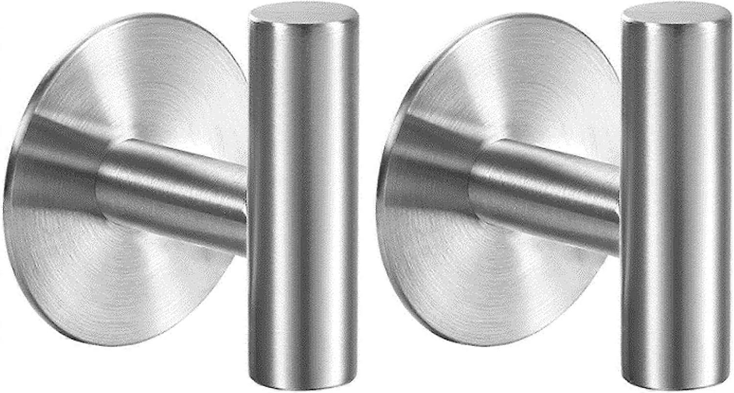 Adhesive Hooks Heavy Duty Wall Hooks Waterproof Stainless Steel Shower Hooks, Adhesive Holders Coat Robe Hooks for Hanging, Wall Mounted Towel Hooks f