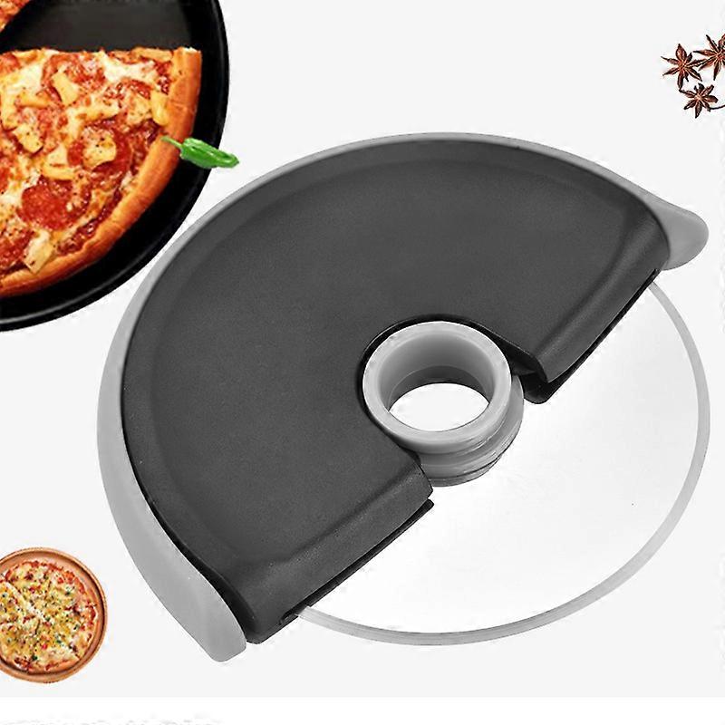 Easy Clean Disc Pizza Cutter, No-Frills Pizza Cutter for Toast, Dough, etc., Compact and Convenient Pizza Wheel for Smooth Cutting, Black