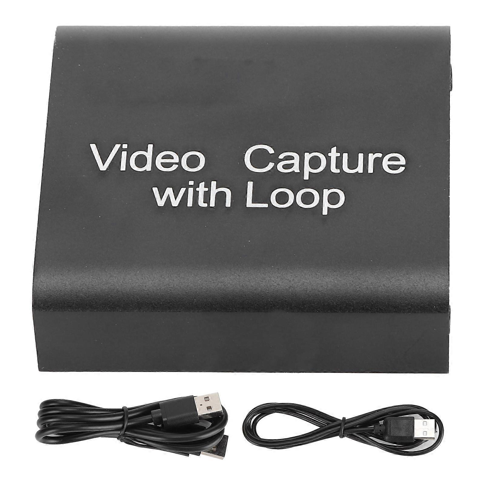 Video Capture Card with HD Multimedia Interface Loop Out USB Live Game Capture Board for PS4 Switch Laptop