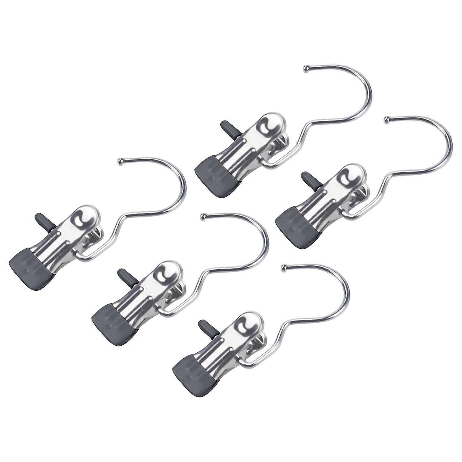 5-Pack Multifunctional Clothes Drying Clips - Seamless Hooks for Towels, Hats, Socks, Pants, Windproof