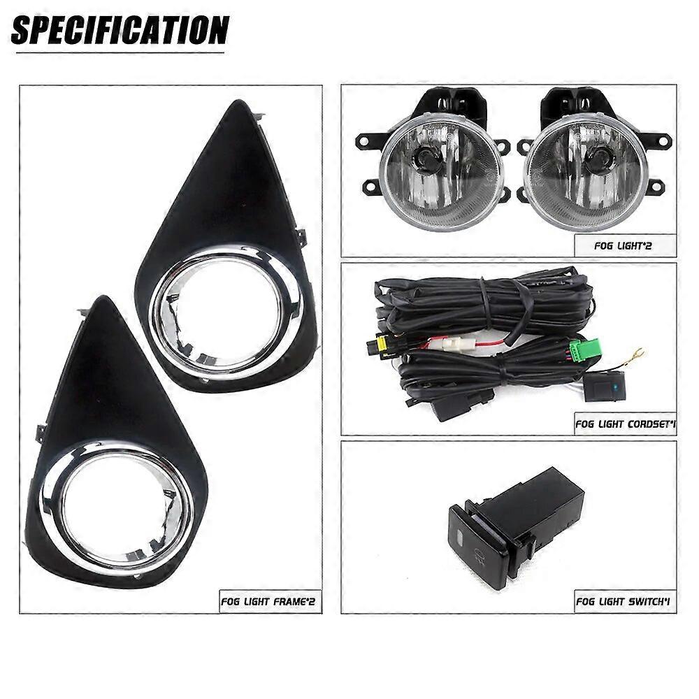 Opgraderingssæt til tågelygte foran kofanger TIL Toyota yaris 2014 2015 2016 2017-version Yderligere tågelygtesæt switch + ledninger