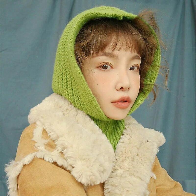 יוקרתי מסכת סקי סרוגה כיסוי פנים חורף כובע בלקלבה נקבה מעבה צעיף עמיד רוח סינר אחד לשימוש כפול בחוץ חם ברדס