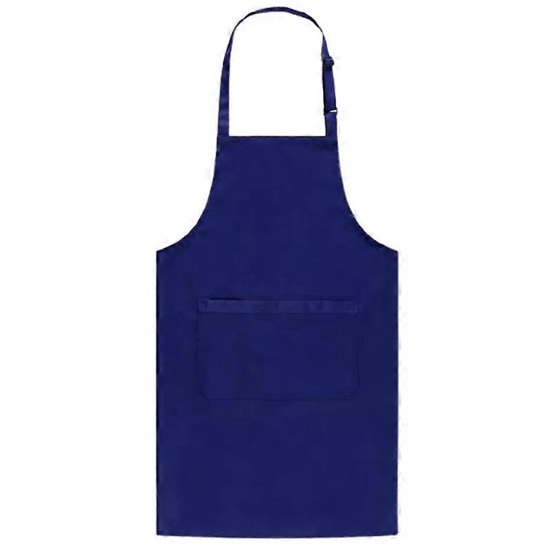 Chef Apron Solid Color Waterproof Polyester Cotton Hanging Neck Apron for Restaurant