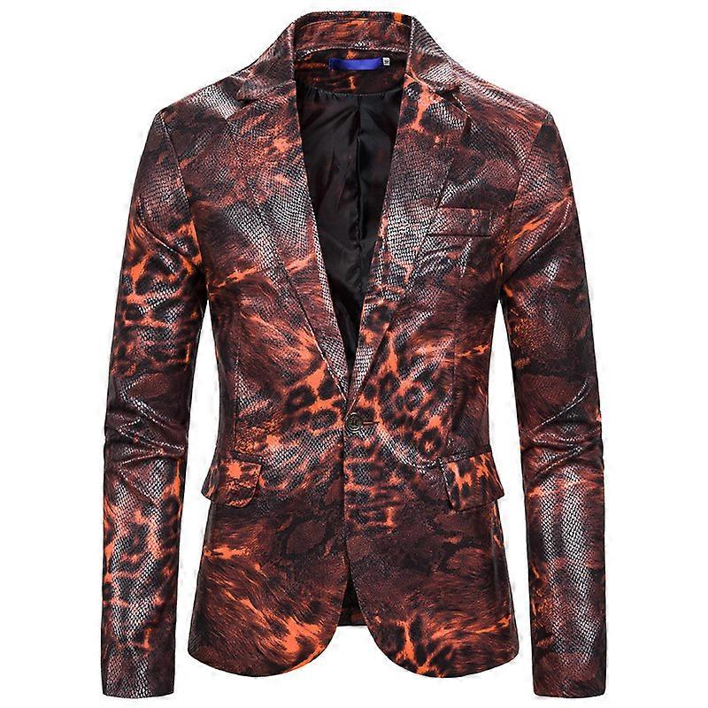 Men's Blazers Leopard Print Leisure Suits