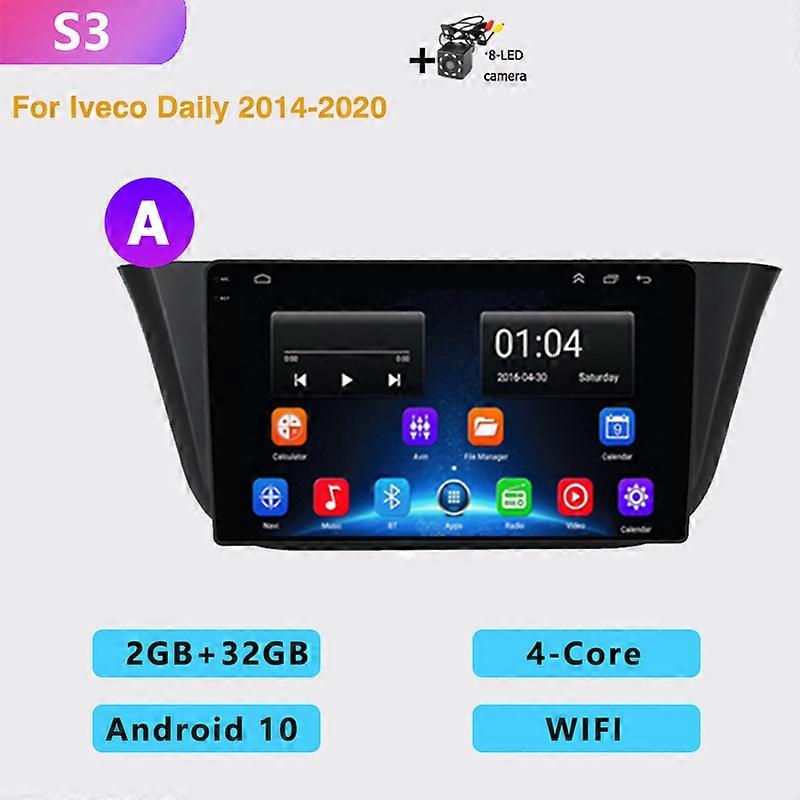 2din auto Android radio multimedia player 4+64G/WIFI Carplay GPS Navigation BT DSP 2din NO DVD for Iveco Daily 2014-2020