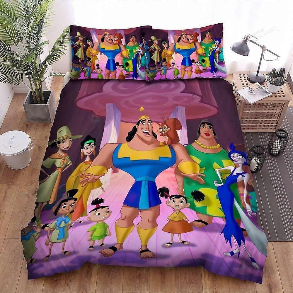 v5720 ملاءات السرير أخدود الإمبراطور الجديد جميع الشخصيات في مجموعة غطاء لحاف واحد ملاءات سرير سوبر IU5720