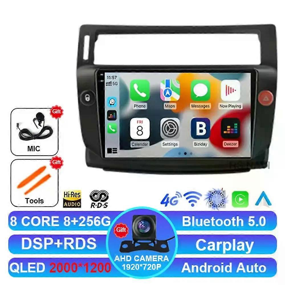 Android 14 Car Radio For Citroen C4 C-triomphe Quatre 2004-2014 Stereo 2 Din Dsp 4g Lte Gps Navigation Dvd 2din Bt Multimedia