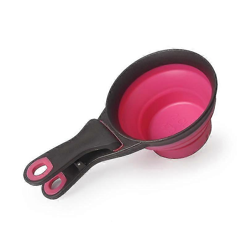 Multifunctional Folding Silicone Dog Spoon,1pcs,pink