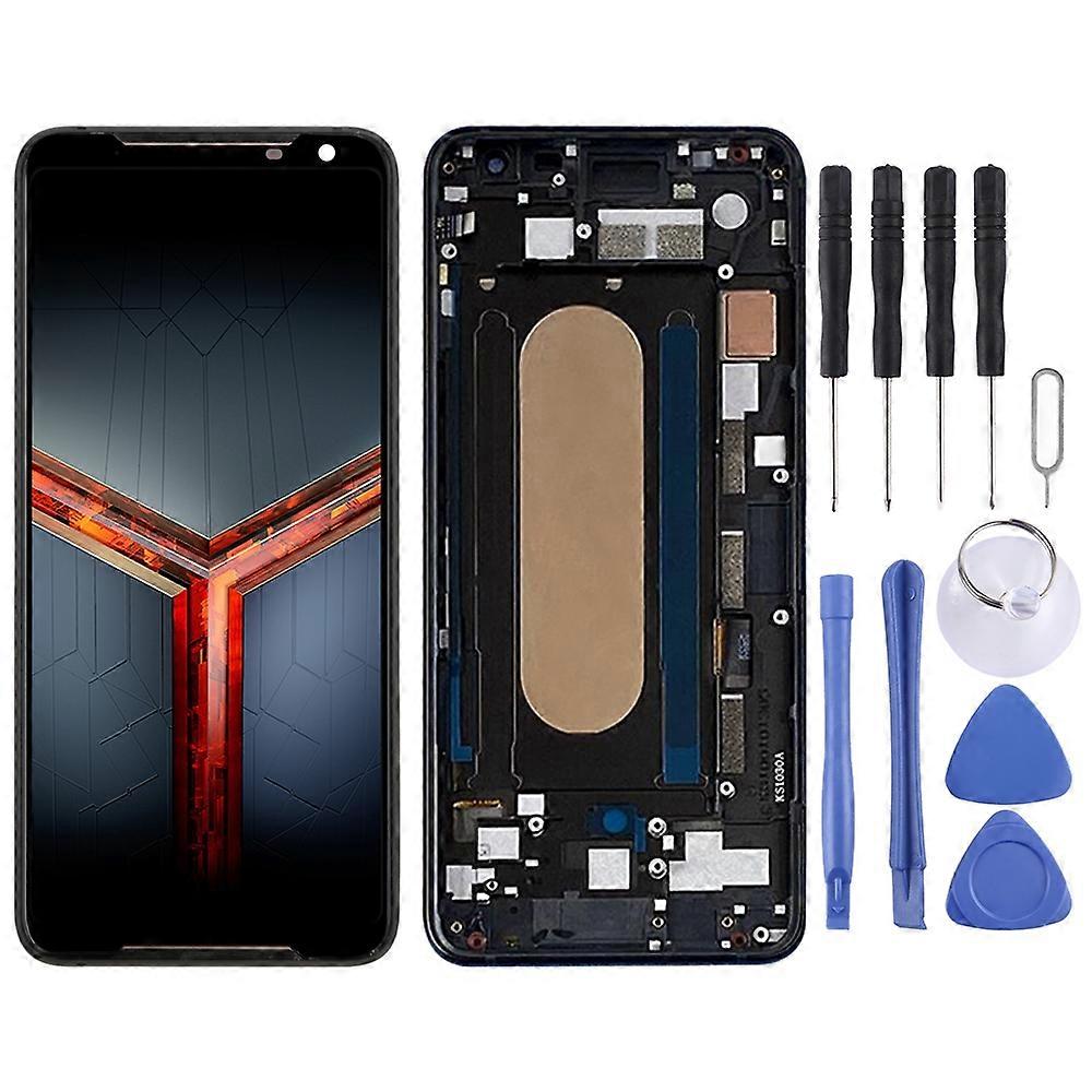 COMPATIBLE LCD Screen for Asus ROG Phone II ZS660KL Digitizer Full Assembly with Frame(Black)