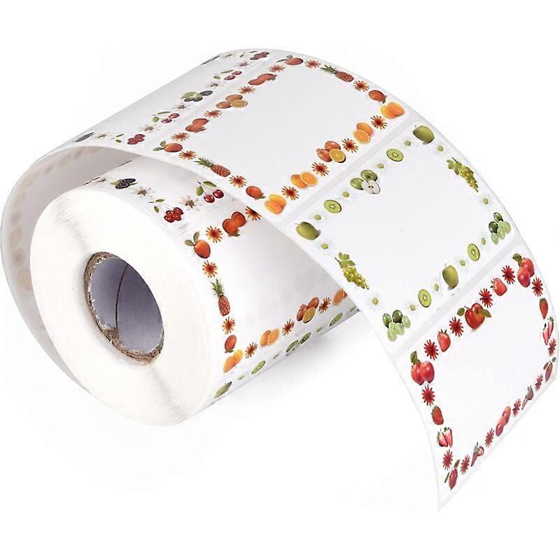 500 Fruit Pattern Labels for Jam Jars and Containers
