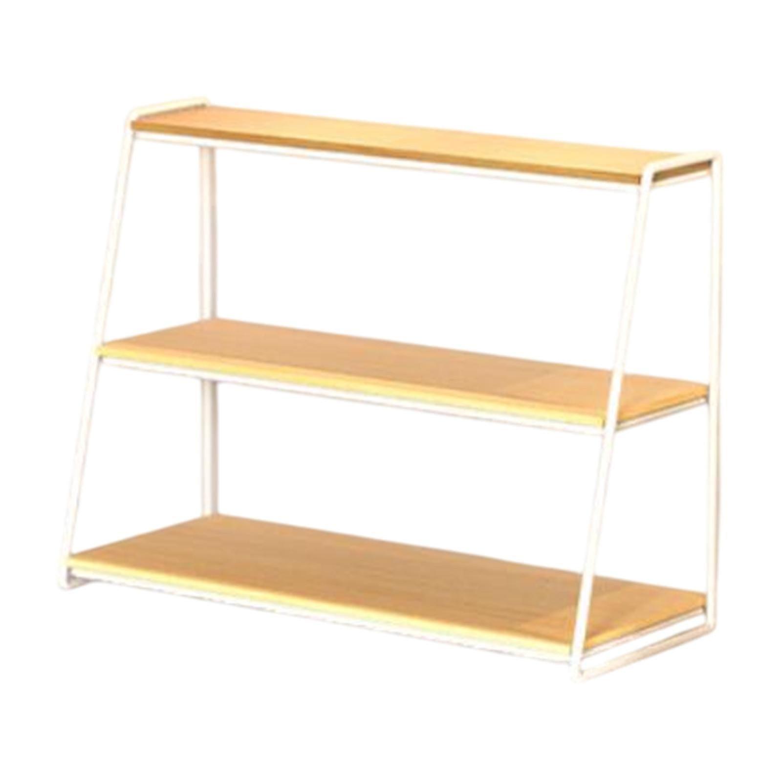 3 Tier Coffee Mug Holder Multifunctional Mug Shelf for Cups Condiments Bowls white S