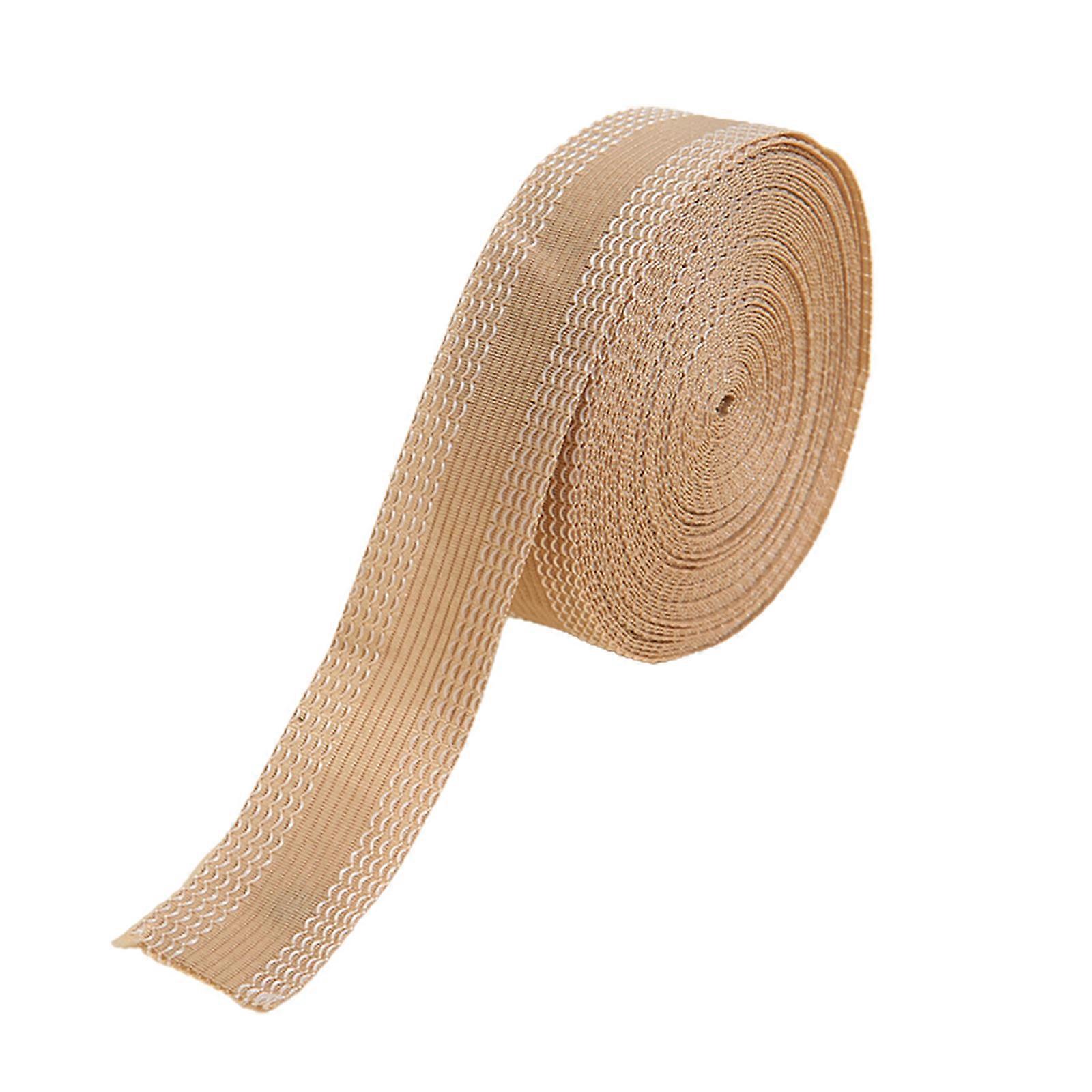 10M / 10.9 Yards auto-adhésif Ruban de tissu thermocollant Ruban d’ourlet thermocollant Tissu Ruban d’ourlet thermocollant Pantalon bouche Pâte Bord beige