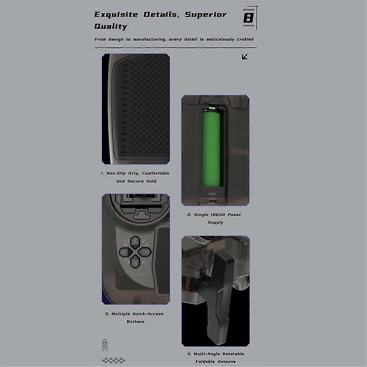 Smart Remote Controller TX Color Screen Transmitter Hall Sensor Gimbals ELRS 2.4G 100mW 12CH for FP