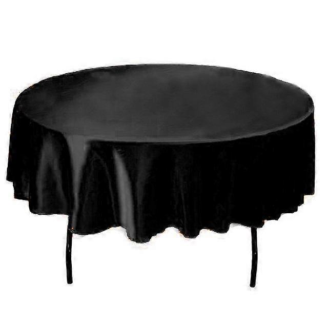 Round Satin Tablecloth Table Cover Solid Color Table Cloth For Christmas Birthday Wedding Party Hotel Home Decoration