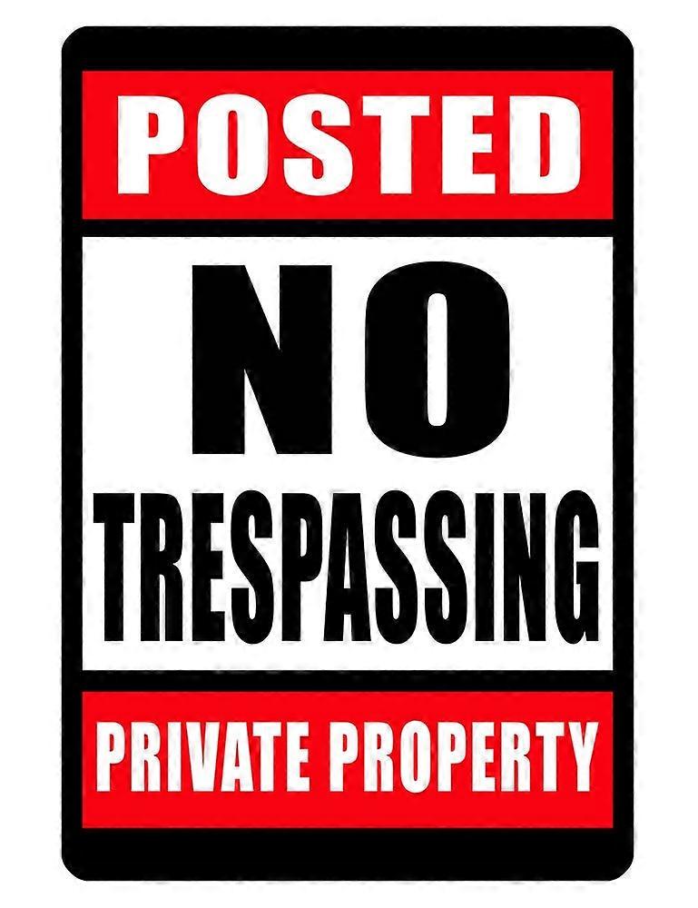 NO TRESPASSING PRIVATE PROPERTY Sign.Durable Aluminum.NO RUST Security Sign .