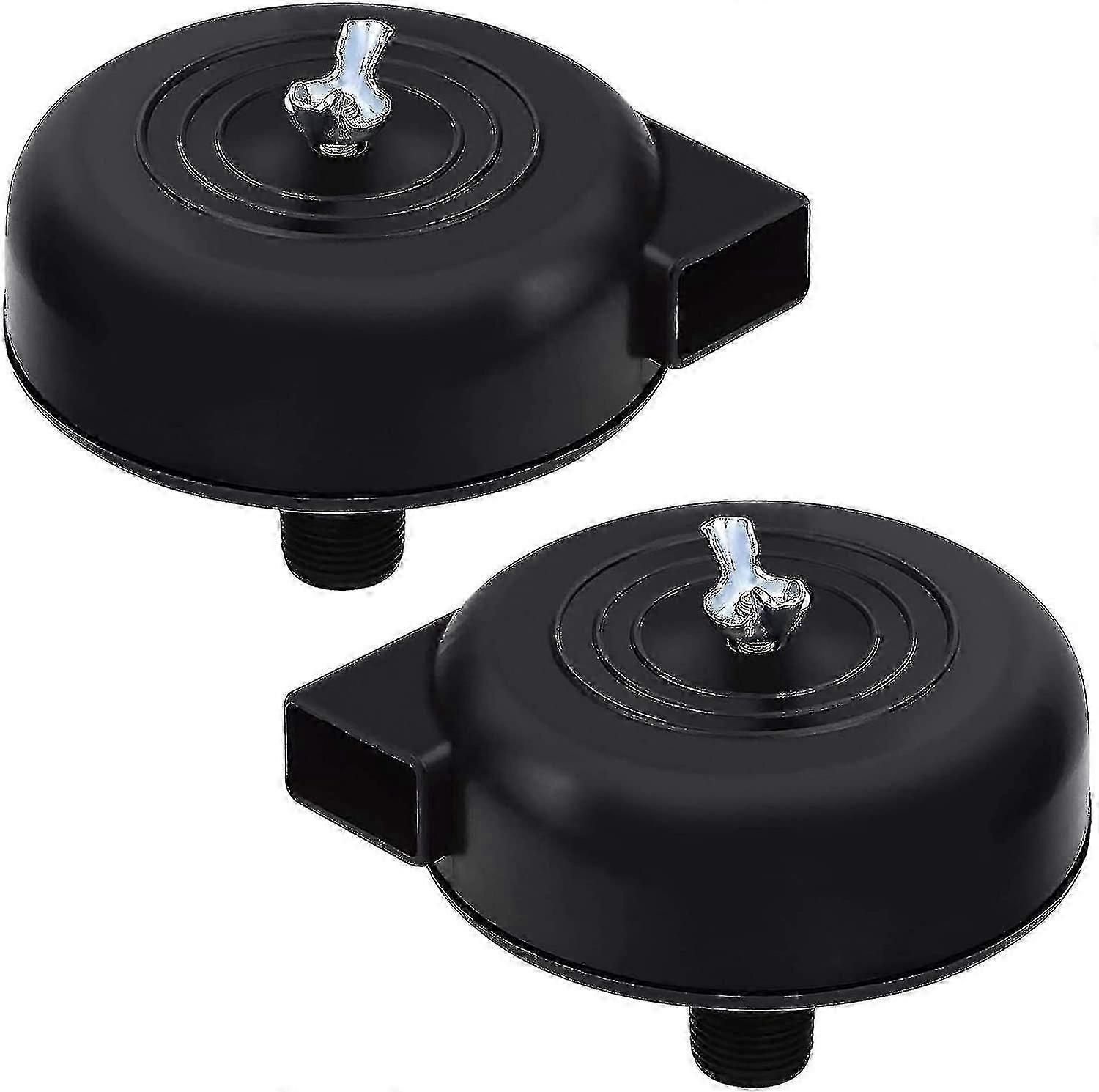 2 Pcs Compressor Filter, 16mm 3/8pt Male Thread Silent Compressor For Air Compressor (black)