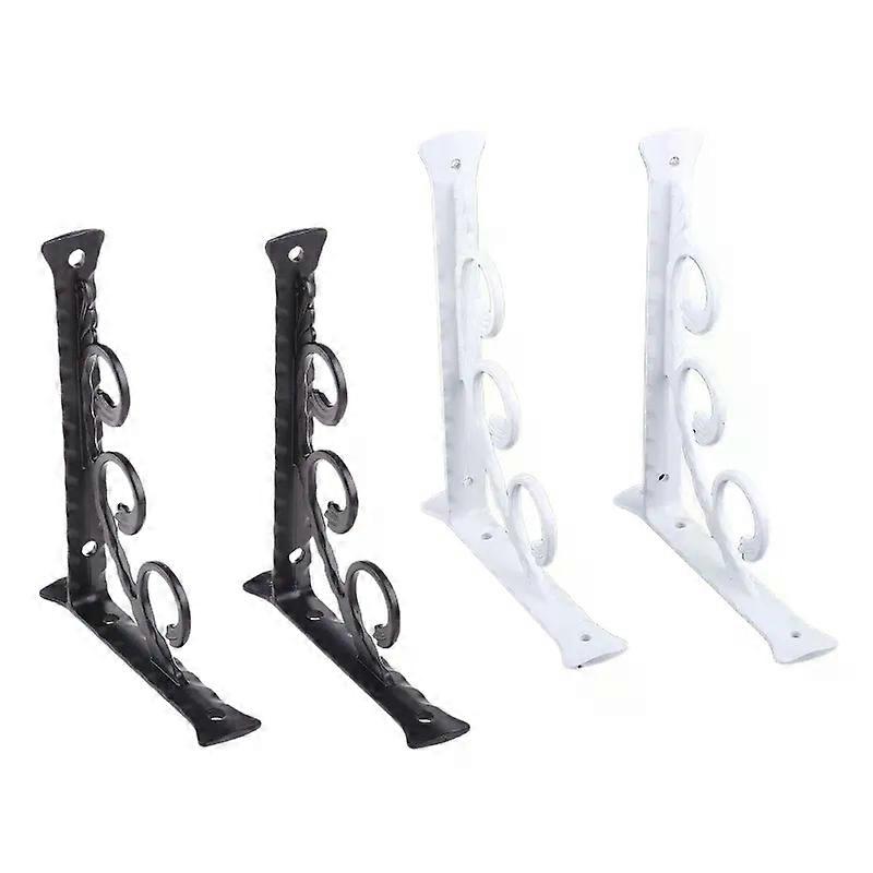 1 Pair Triangular Shape Shelf Bracket Heavy Duty Wall Mounted Brackets Strong Metal Reinforced Brackets Durable