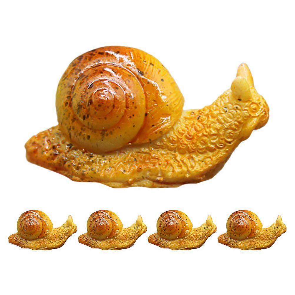 5Pcs Micro Landscape Decor Indoor Bonsai Ornament Miniature Snail Figurine
