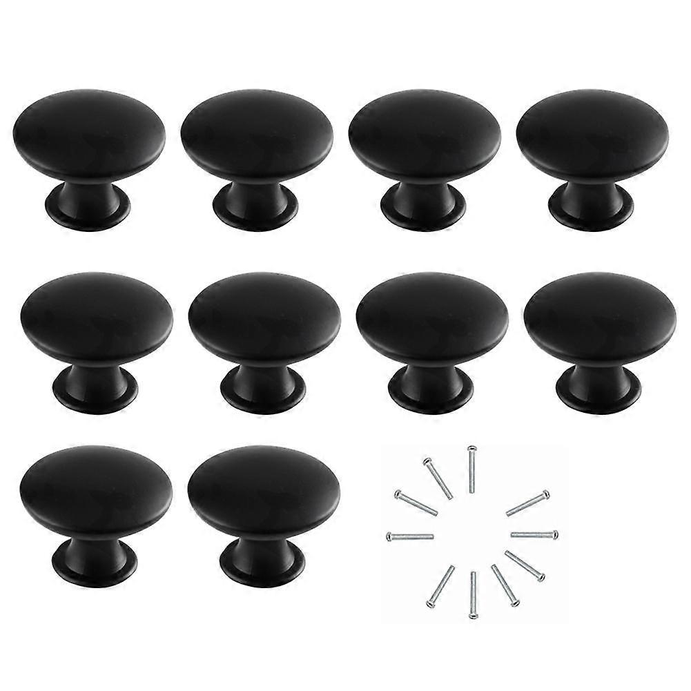 For Drawer Cabinet 10Pcs Hollow Round Flat Head Pull Handles Knobs with Screws