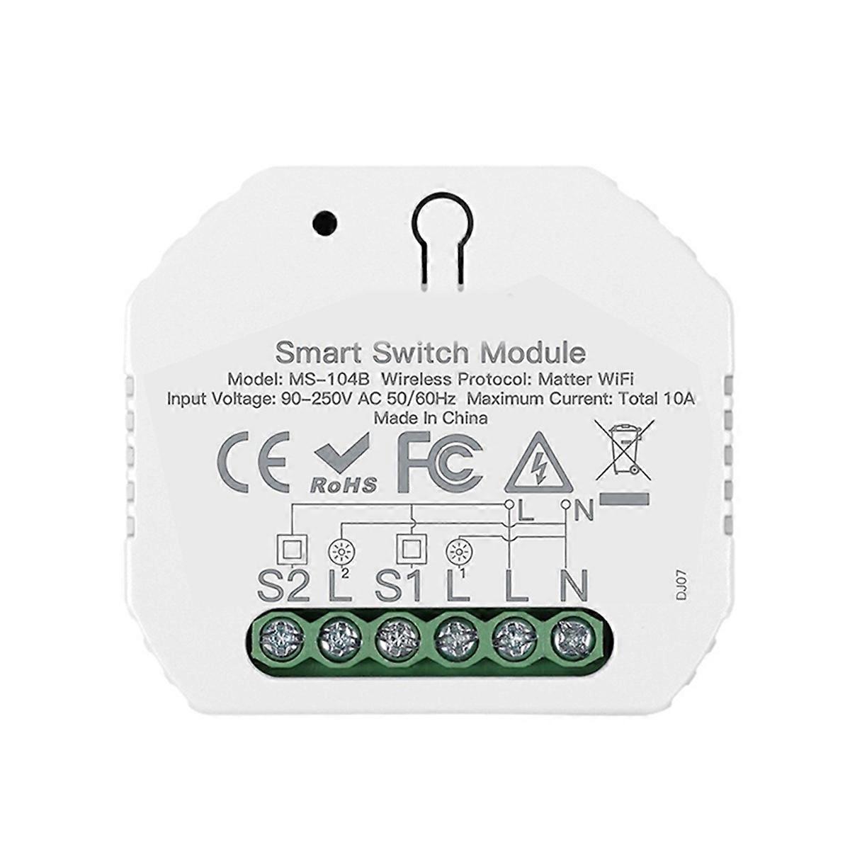 Tuya WiFi-brytermodul delt kontroll Smart automatiseringsrelé Timer App-fjernkontroll Fungerer med Alexa-appen