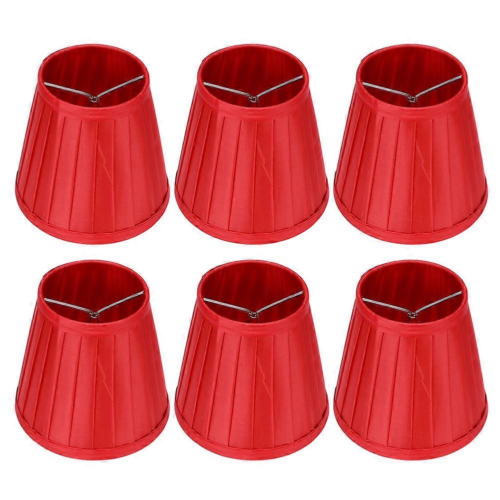 6pcs Lampshade Replacement for E14 Bulb Interface Wall Light Ceiling Light Cover Shade Red