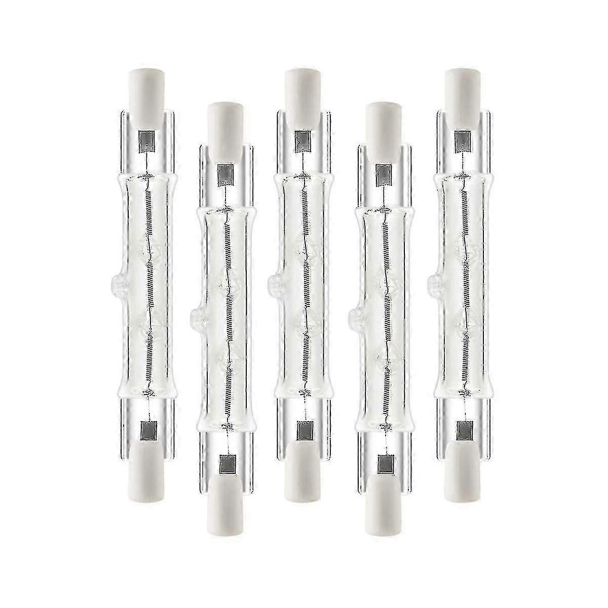 5個パック R7s 118mm 300W 230V、r7sハロゲン直管電球、調光可能な建設用ハロゲンランプ