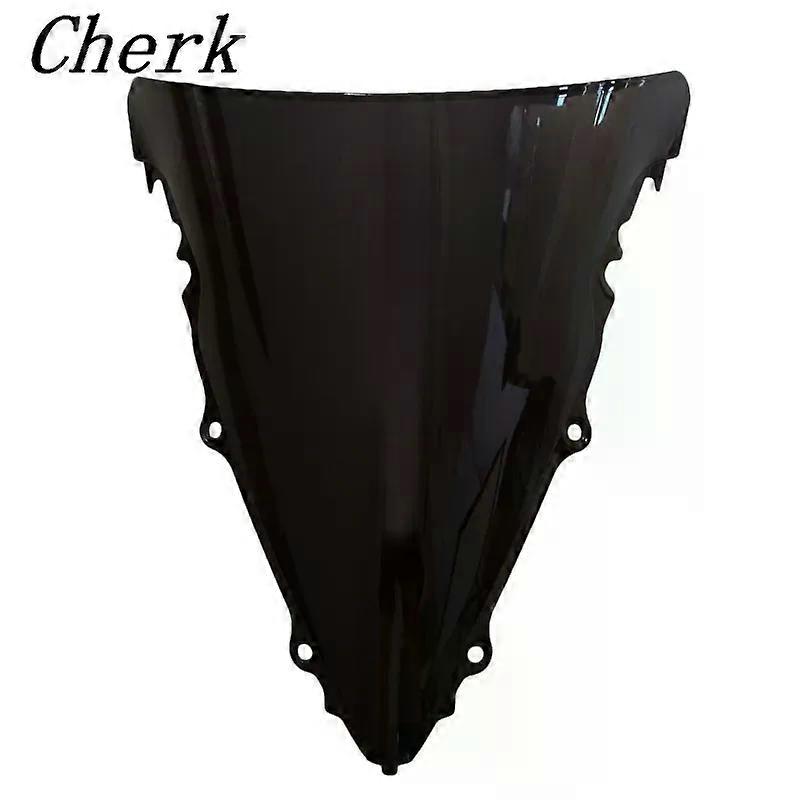 New Motorcycle ABS Double Bubble Windshield Fairing Windscreen Screen compatible for YZF R6 2003-2005 04 Black MAXP