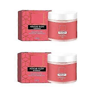 Glow Exfoliator, Peeling-Peeling für das Gesicht, Zucker-Gesichtspeeling, sorgt dafür, dass sich die Haut glatt anfühlt, verbessert die Hautstruktur, peelt sanft 2 Stück