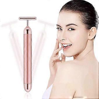 Beauty Bar 24-karaats Golden Pulse Gezichtsmassager, GOODYBUY T-Shape Elektrisch Bord Gezichtsmassage Tools manier Compatibel Gevoelige Huid Gezicht Trek Strak Verstevigende L
